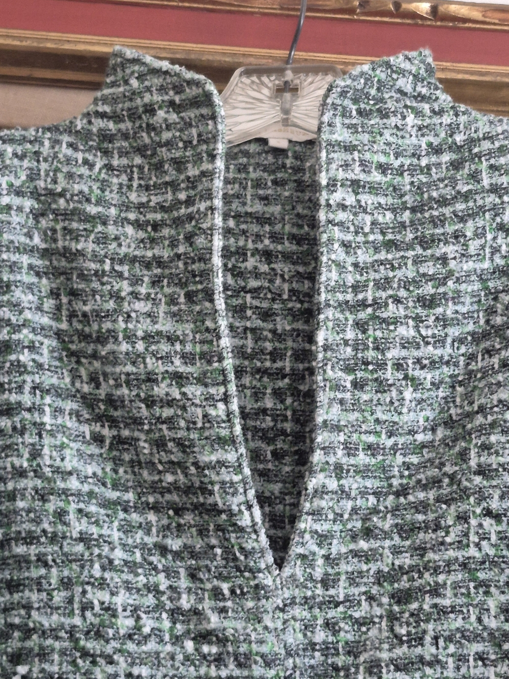 ANN MASHBURN Green Tweed Short-Sleeve Top - Picture 3 of 6